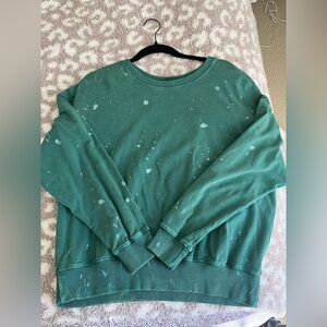 Green Splatter Sweatshirt & shorts